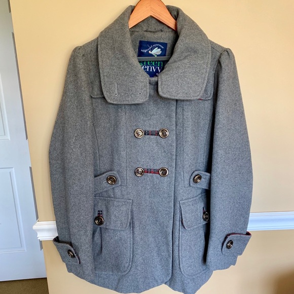 Green Envy Jackets & Blazers - Green Envy Wool Peacoat